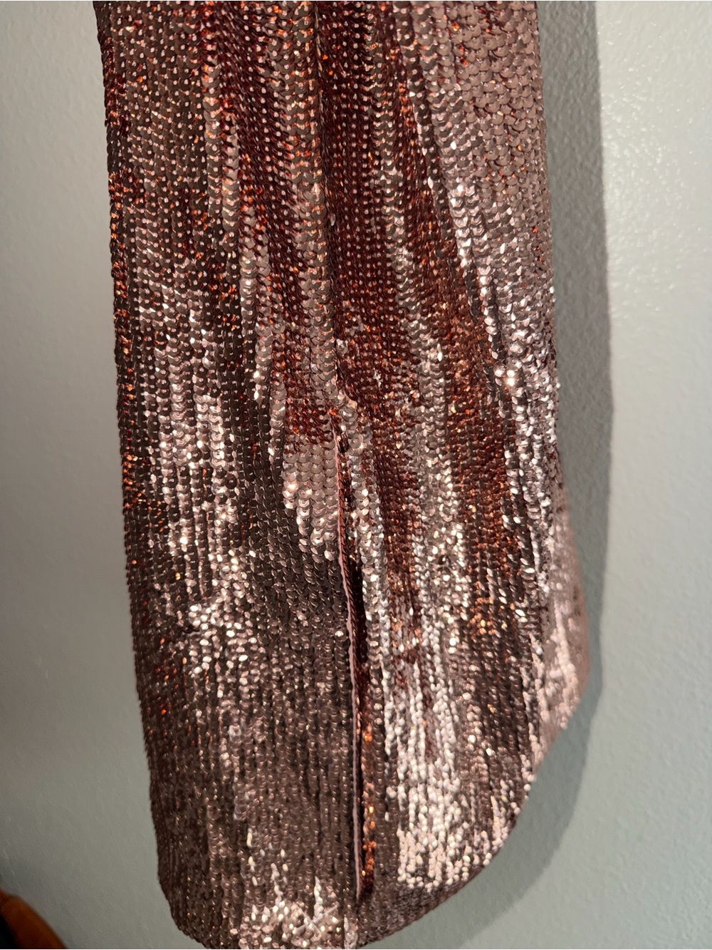 J. Crew Rose Gold Sequin Midi Skirt